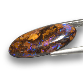 Opala de Pedra Multicolorido Natural 4.82ct, Forma extravagante, Opaco