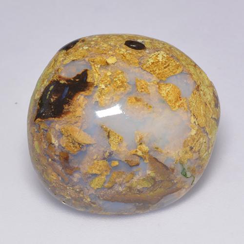 Opala boulder multicolorido natural 14,87ct, forma extravagante, opaco