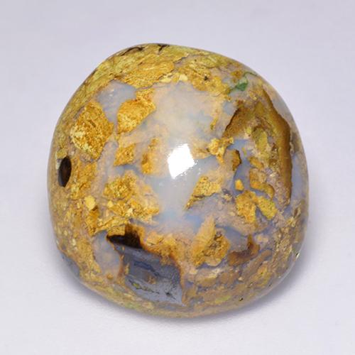 Opala boulder multicolorido natural 14,87ct, forma extravagante, opaco