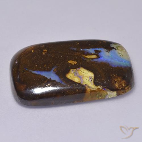 Opala de Pedra Multicolorido Natural 14.29ct, Almofada, Opaco