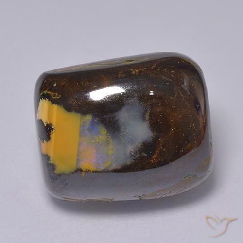 Opala de Pedra Multicolorido Natural 13.46ct, Almofada, Opaco