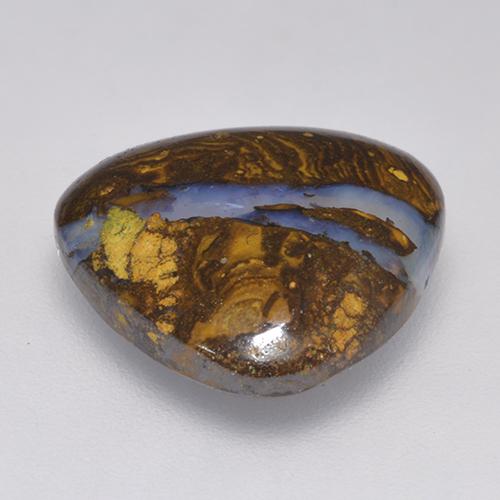 Opala boulder multicolorido natural 8,20ct, trillion, opaco