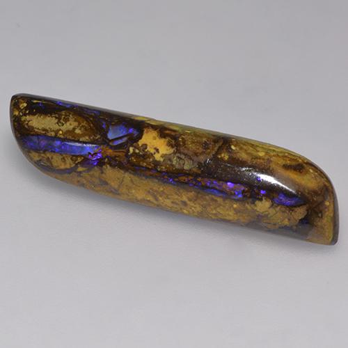 Opala boulder multicolorido natural 10,24ct, forma extravagante, opaco