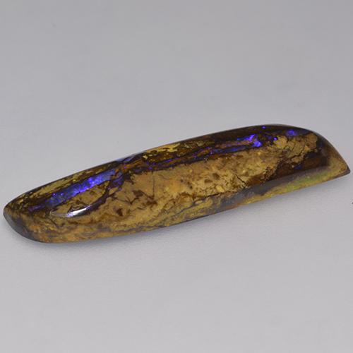 Opala boulder multicolorido natural 10,24ct, forma extravagante, opaco