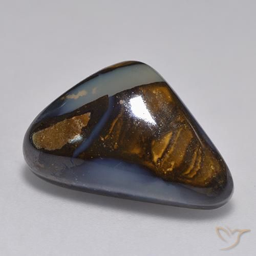 13.97ct Natural Multicolorido Opala de Pedra, Trilhão, Translúcido