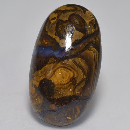 Opala boulder multicolorido natural 11,31ct, corte oval, opaco