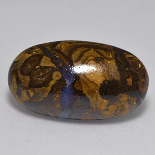 Opala boulder multicolorido natural 11,31ct, corte oval, opaco