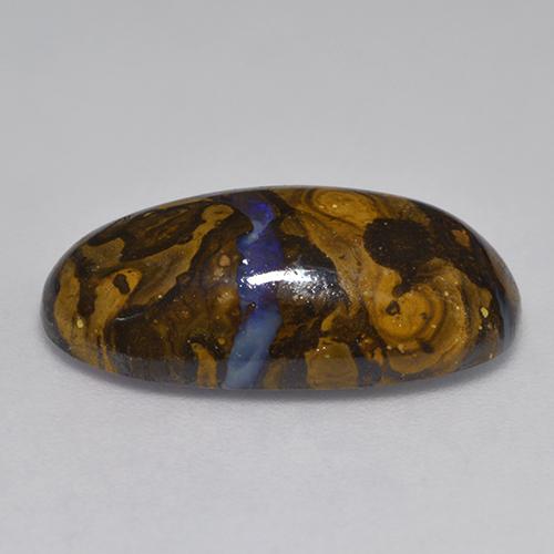 Opala boulder multicolorido natural 11,31ct, corte oval, opaco