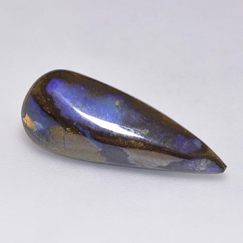 Opala de Pedra Multicolorido Natural 3.88ct, Formato de pêra, Opaco