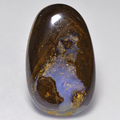 Opala boulder multicolorido natural 15,87ct, forma extravagante, opaco