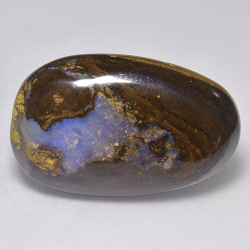 Opala boulder multicolorido natural 15,87ct, forma extravagante, opaco