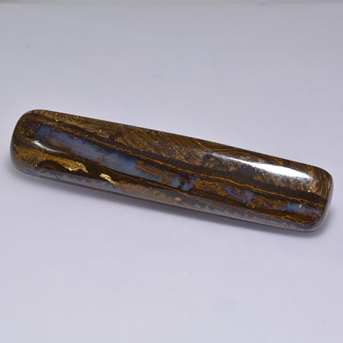 Opala boulder multicolorido natural 58,31ct, almofada cortada, opaco