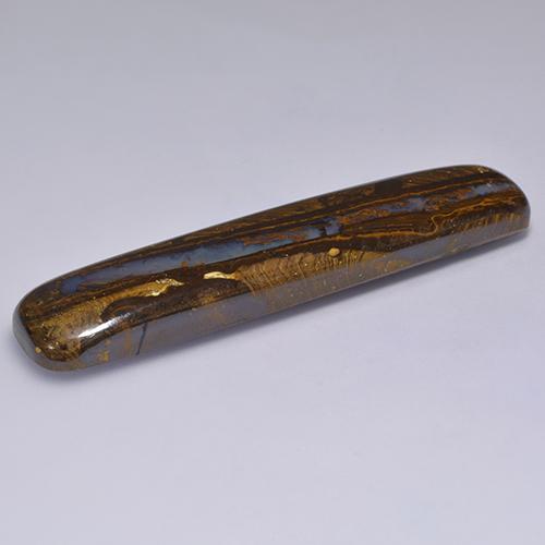 Opala boulder multicolorido natural 58,31ct, almofada cortada, opaco