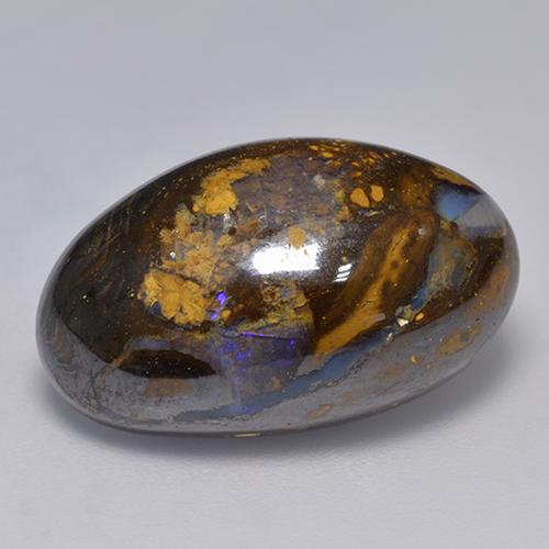Opala boulder multicolorido natural 15,72ct, forma extravagante, opaco