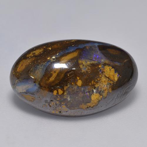 Opala boulder multicolorido natural 15,72ct, forma extravagante, opaco
