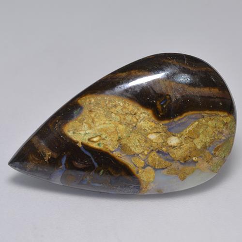 Opala de Pedra Multicolorido Natural 16.17ct, Formato de pêra, Opaco