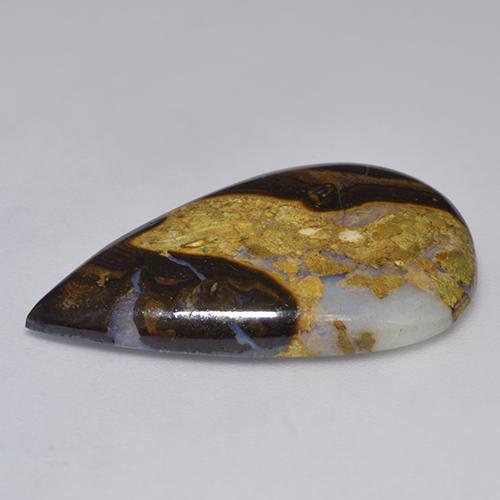 Opala de Pedra Multicolorido Natural 16.17ct, Formato de pêra, Opaco