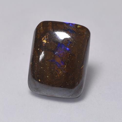 Opala de Pedra Multicolorido Natural 5.27ct, Almofada cortada, Opaco