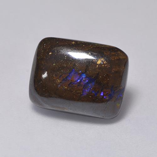 Opala de Pedra Multicolorido Natural 5.27ct, Almofada cortada, Opaco