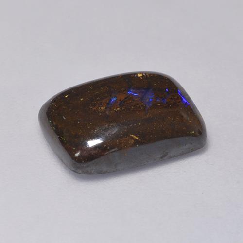 Opala de Pedra Multicolorido Natural 5.27ct, Almofada cortada, Opaco