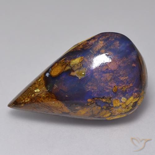 Opala de Pedra Multicolorido Natural 13.23ct, Formato de pêra, Opaco
