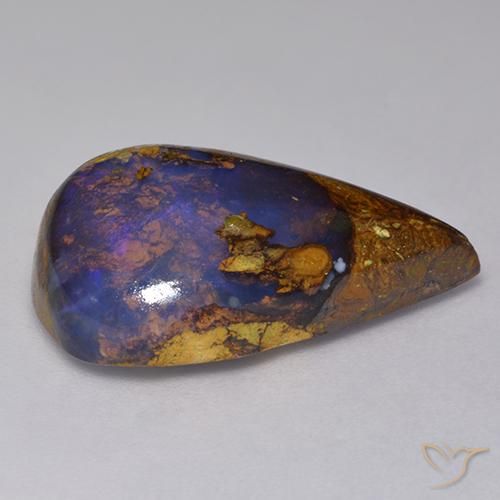 Opala de Pedra Multicolorido Natural 13.23ct, Formato de pêra, Opaco