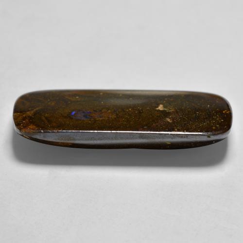 Opala boulder multicolorido natural 9,48ct, almofada cortada, opaco
