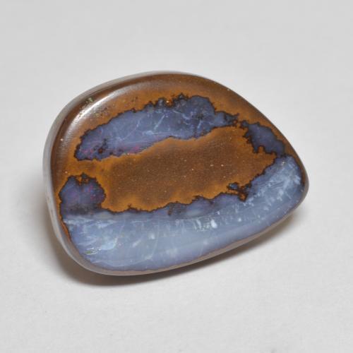 Opala boulder multicolorido natural 7,31ct, forma extravagante, opaco