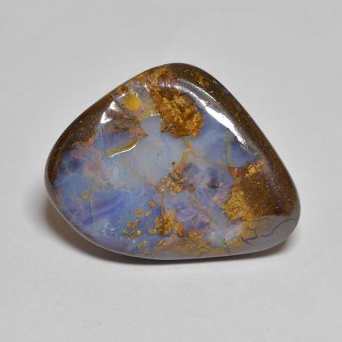 Opala boulder multicolorido natural 19,79ct, forma extravagante, opaco
