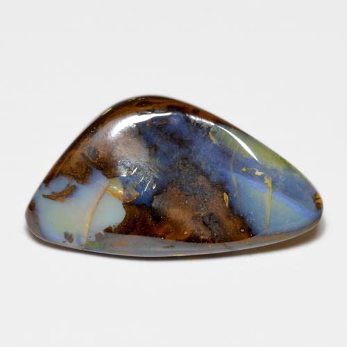 Opala boulder multicolorido natural 30,28ct, forma extravagante, opaco