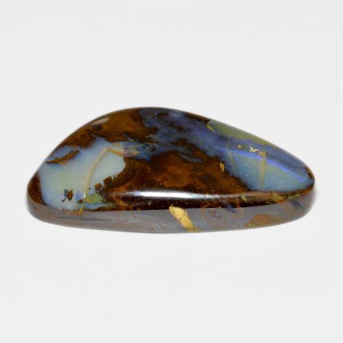 Opala boulder multicolorido natural 30,28ct, forma extravagante, opaco