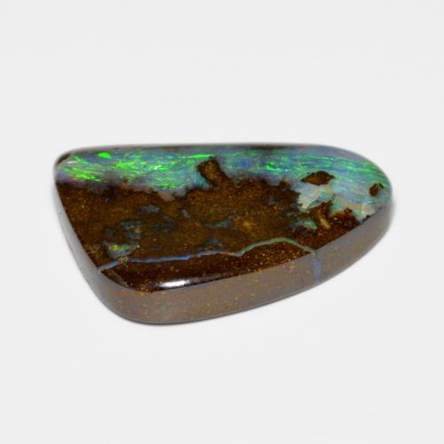 Opala boulder multicolorido natural 10,00ct, forma extravagante, opaco