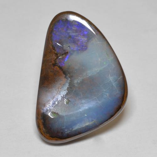 Opala boulder multicolorido natural 12,56ct, forma extravagante, opaco