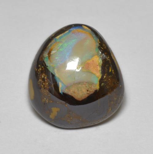 Opala boulder multicolorido natural 8,07ct, forma extravagante, opaco