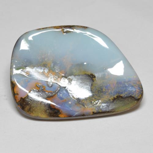 Opala boulder multicolorido natural 23,05ct, forma extravagante, opaco