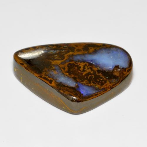 Opala boulder multicolorido natural 67,66ct, forma extravagante, opaco
