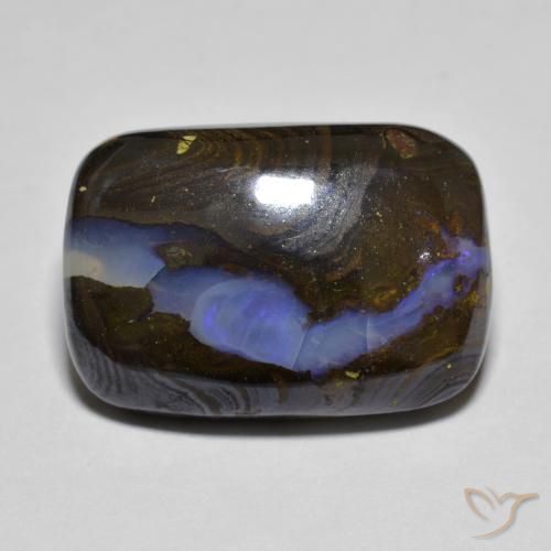 13.78ct Natural Multicolorido Opala de Pedra, Almofada, Translúcido
