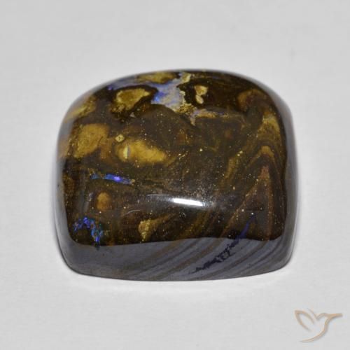 Opala de Pedra Multicolorido Natural 21.39ct, Almofada, Opaco