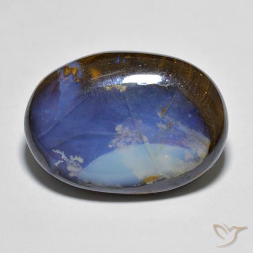 13.49ct Natural Multicolorido Opala de Pedra, oval, Opaco