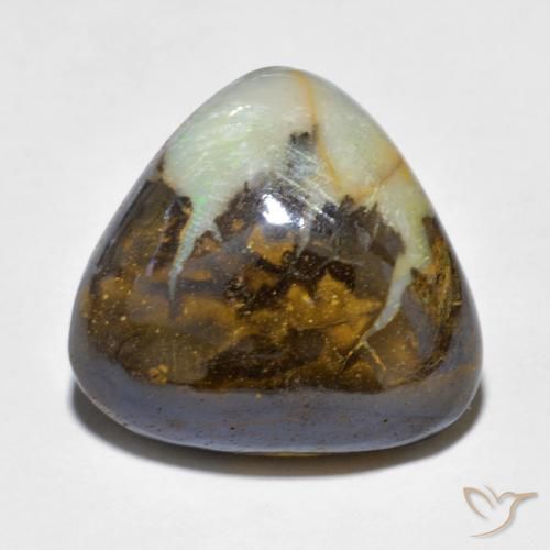 12.73ct Natural Multicolorido Opala de Pedra, Trilhão, Opaco