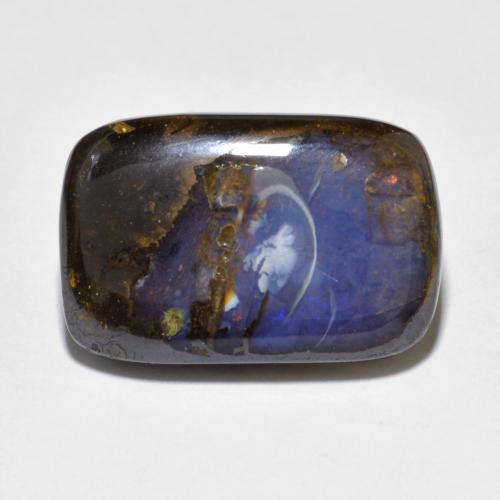 Opala boulder multicolorido natural 10,20ct, almofada cortada, opaco