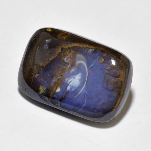Opala boulder multicolorido natural 10,20ct, almofada cortada, opaco