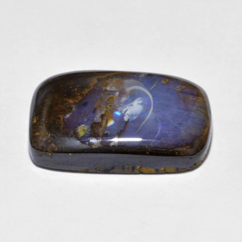 Opala boulder multicolorido natural 10,20ct, almofada cortada, opaco