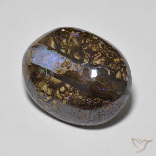 Opala de Pedra Multicolorido Natural 7.69ct, oval, Opaco