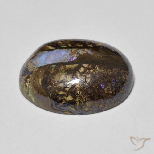 Opala de Pedra Multicolorido Natural 7.69ct, oval, Opaco