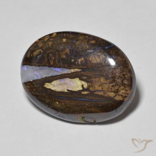 Opala de Pedra Multicolorido Natural 8.42ct, oval, Opaco