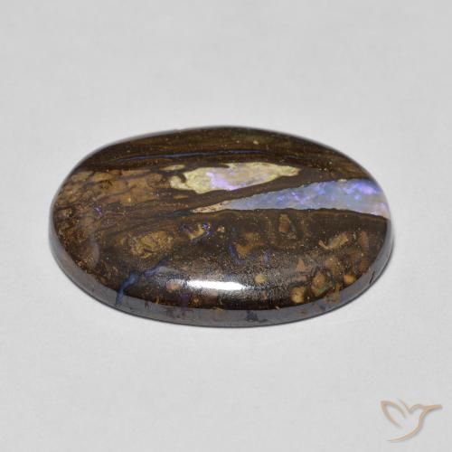 Opala de Pedra Multicolorido Natural 8.42ct, oval, Opaco
