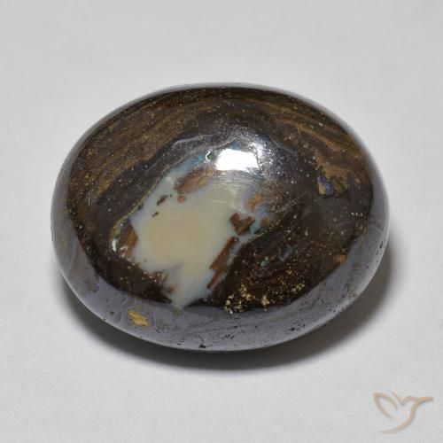 14.37ct Natural Multicolorido Opala de Pedra, oval, Opaco