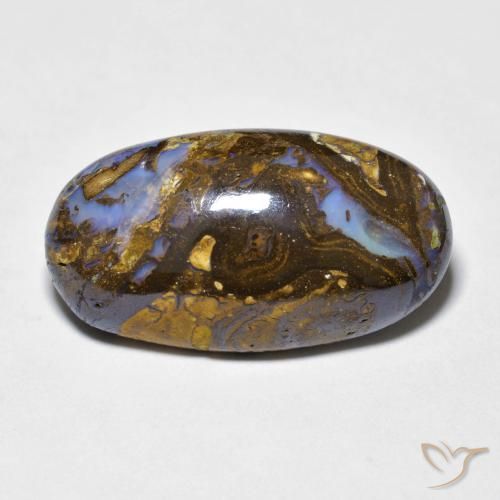 9.86ct Natural Multicolorido Opala de Pedra, oval, Opaco