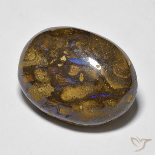 Opala de Pedra Multicolorido Natural 15.41ct, oval, Opaco